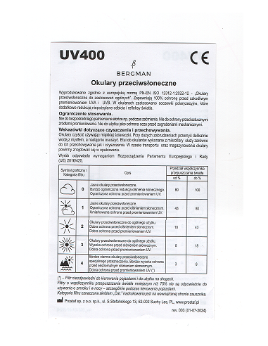 BERGMAN B266 c2 UV400 okulary przeciwsłoneczne