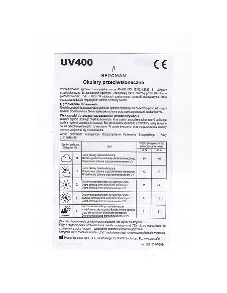 BERGMAN B898 c1 UV400 okulary przeciwsłoneczne