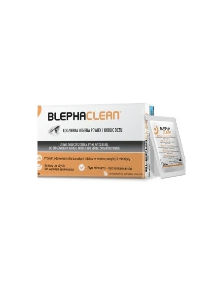 BLEPHACLEAN Chusteczki hypoalergiczne do higieny powiek i oczu 20szt.
